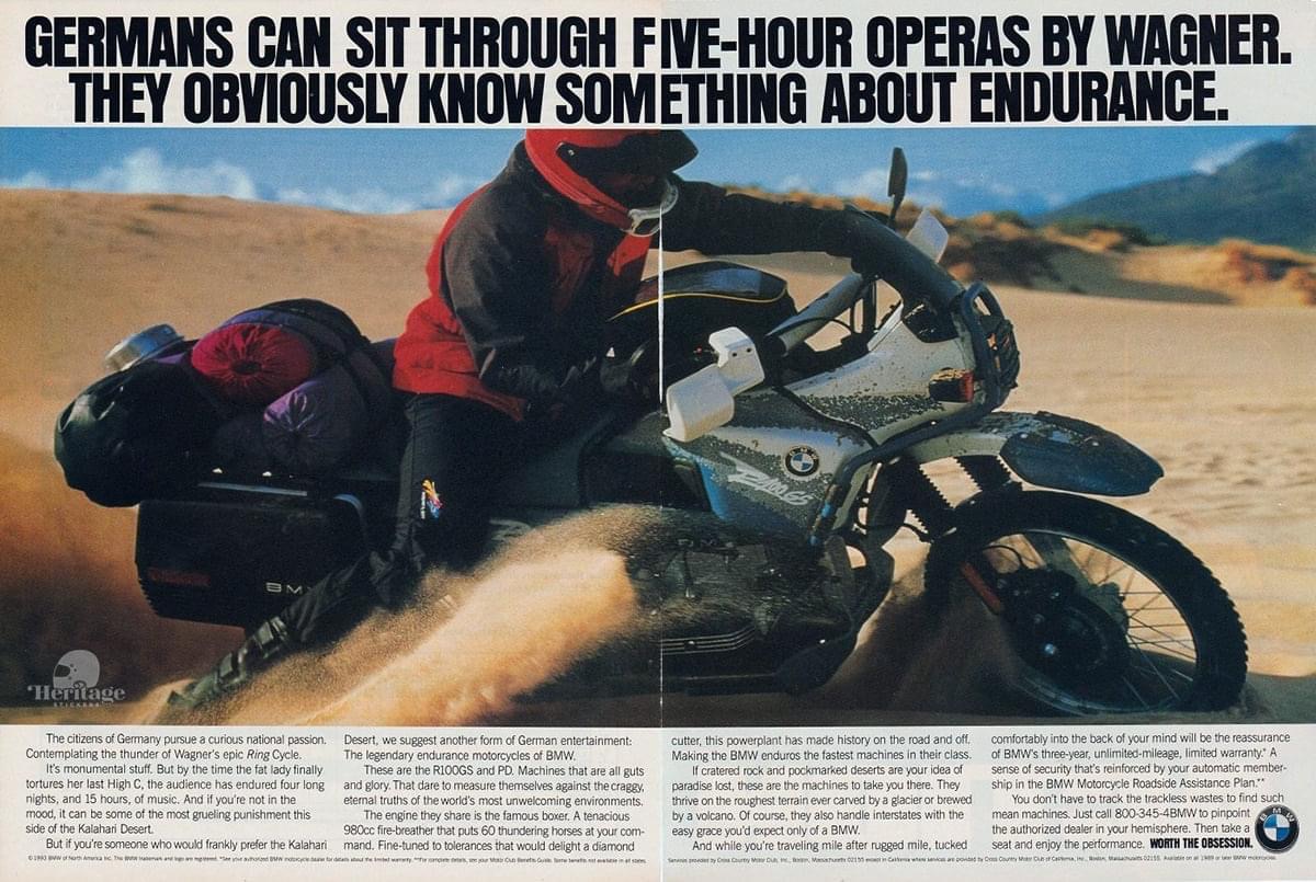 BMW R100GS ad