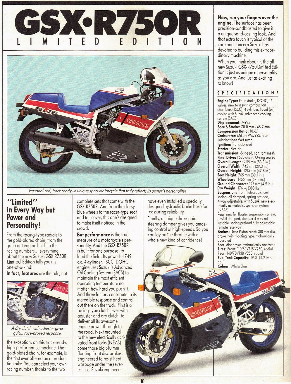suzuki gsx-r750R brochure