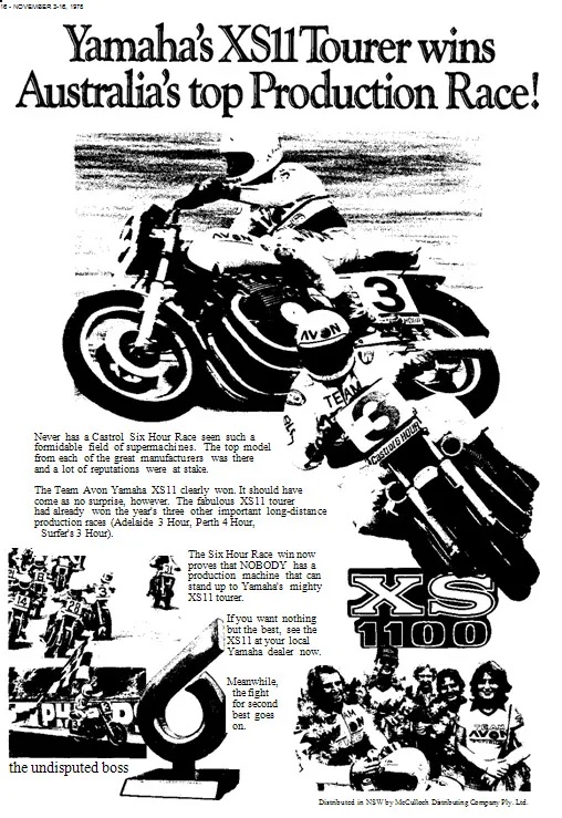 yamaha xs1100 castrol 6 hour